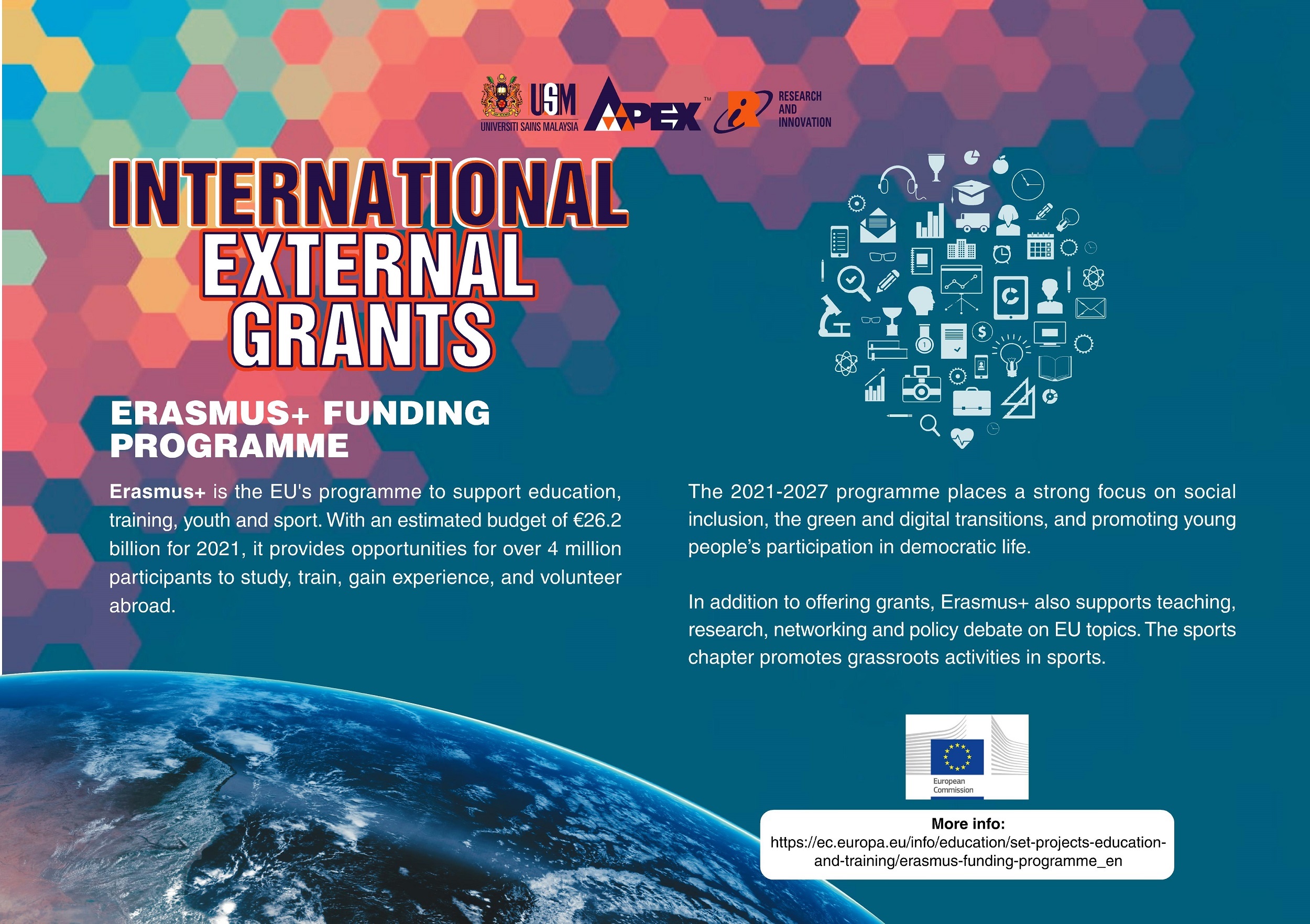 Poster External Grants International ERASMUS edited