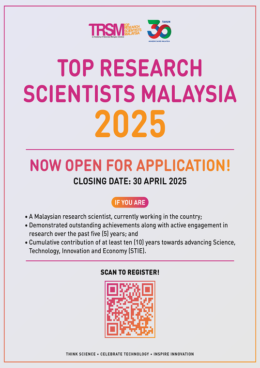 eposter 2025 TOP RESEARCH SCIENTISTS MALAYSIA TRSM TIMELINE