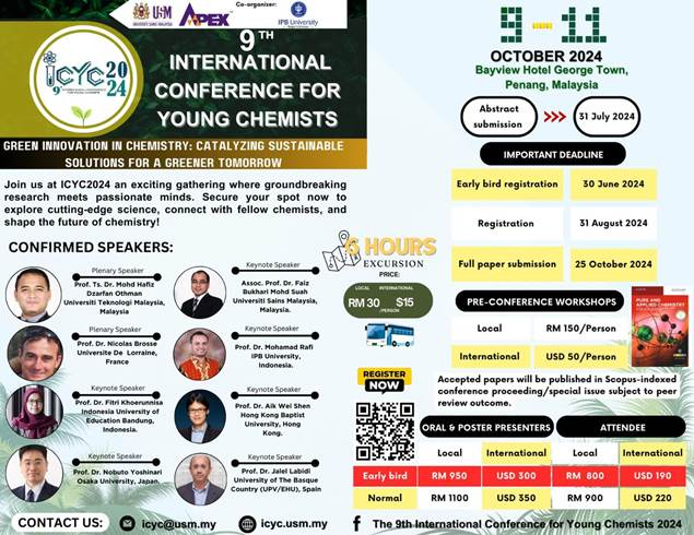eposter 9TH INTERNATIONAL CONFERENCE FOR YOUNG CHEMISTS ICYC 2024