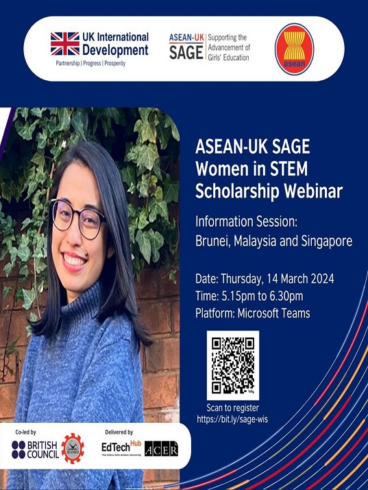 eposter ASEAN UK SAGE WOMEN IN STEM SCHOLARSHIP WEBINAR