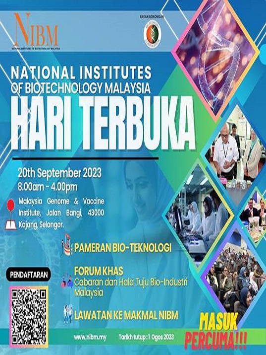 eposter HARI TERBUKA NATIONAL INSTITUTES OF BIOTECHNOLOGY MALAYSIA NIBM 2023