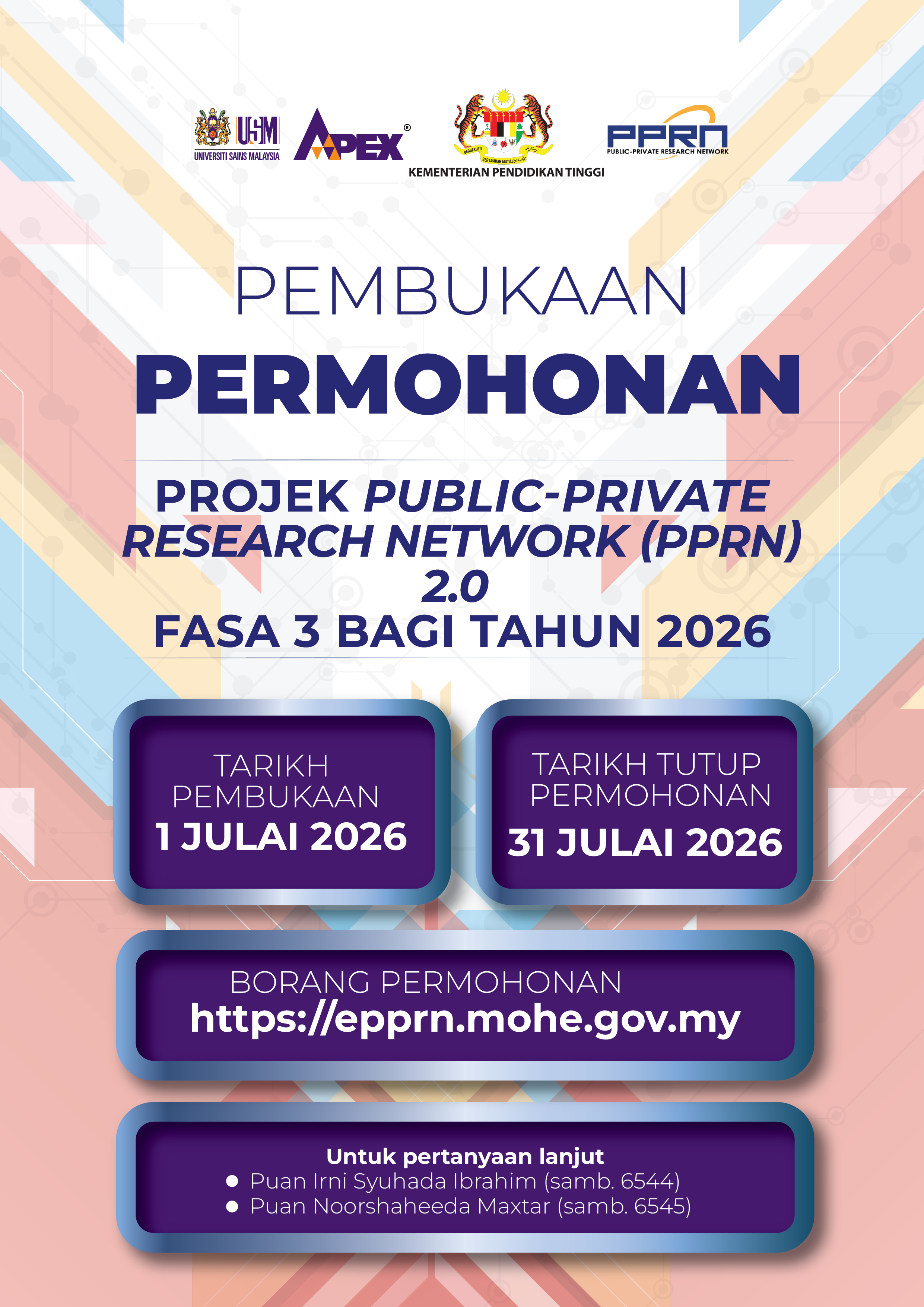 eposter PEMBUKAAN PERMOHONAN PROJEK PPRN 2.0 FASA 3 BAGI TAHUN 2026
