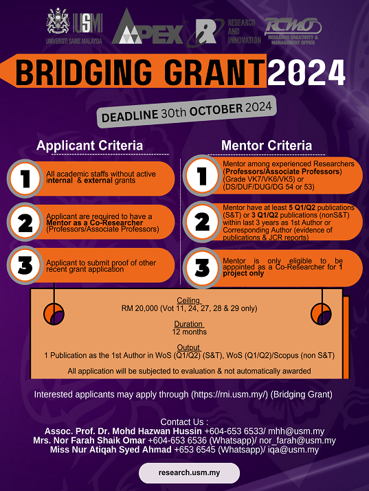 eposter PEMBUKAAN PERMOHONAN SKIM GERAN PENYELIDIKAN BRIDGING 2024