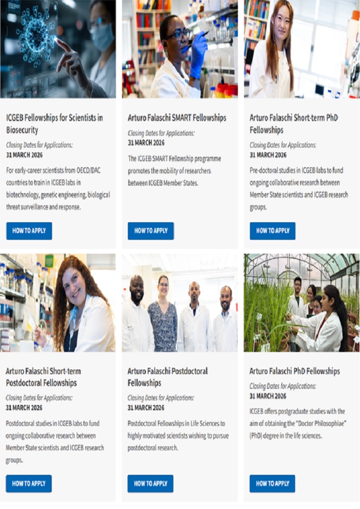 eposter PROGRAM FELLOWSHIP INTERNATIONAL CENTRE FOR GENETIC ENGINEERING AND BIOTECHNOLOGY ICGEB