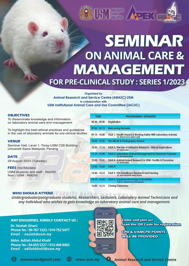 eposter SEMINAR ON ANIMAL CARE n MANAGEMENT FOR PRE CLINICAL STUDY SERIES 1 2023 v2