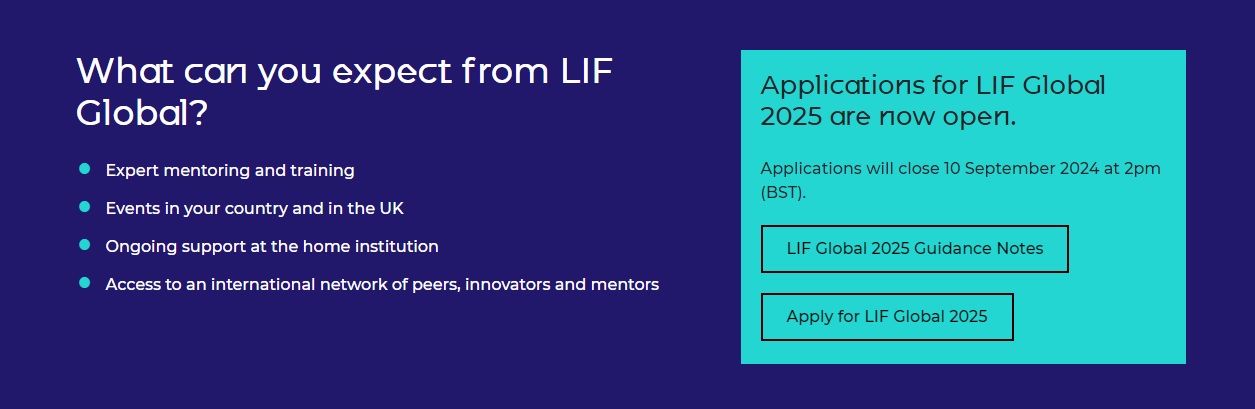 eposter THE ROYAL ACADEMY OF ENGINEERINGS LEADERS IN INNOVATION FELLOWSHIPS GLOBAL PROGRAMME LIF