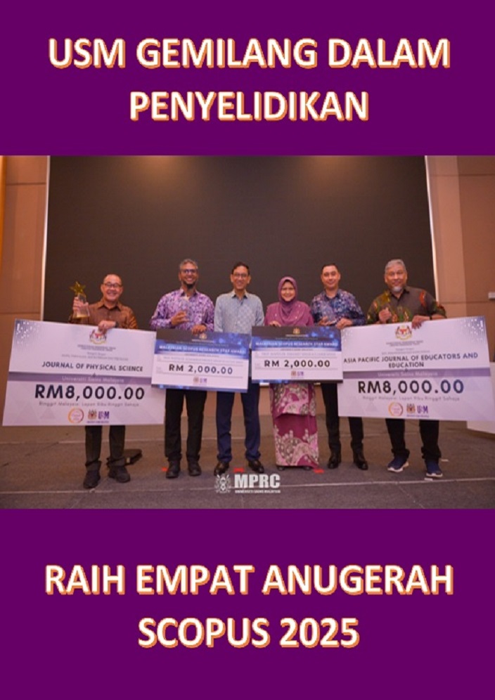 eposter USM GEMILANG DALAM PENYELIDIKAN RAIH EMPAT ANUGERAH SCOPUS 2025