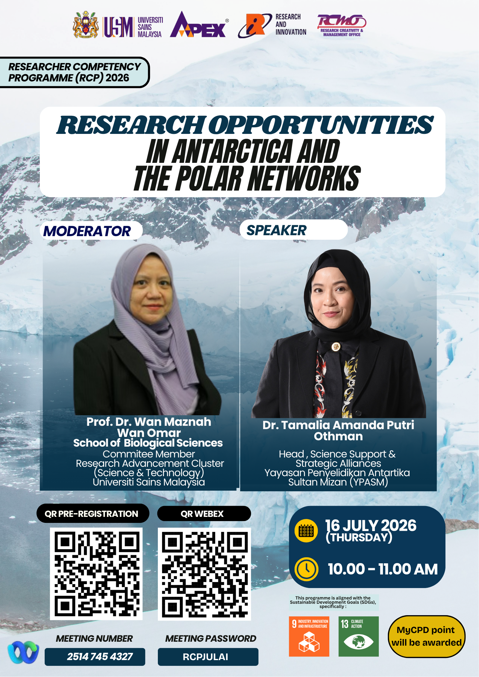 eposter RCP SIRI 6 RESEARCH OPPORTUNITIES IN ANTARCTICA AND THE POLAR NETWORKS