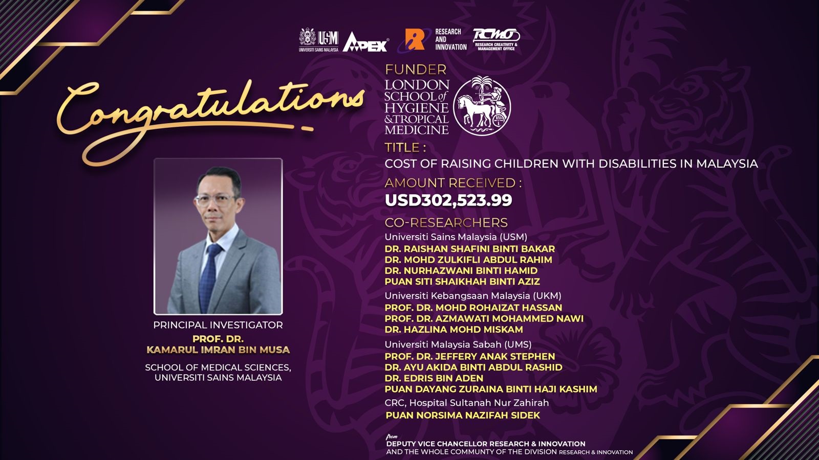 eposter CONGRATS PROF. DR. KAMARUL IMRAN MUSA