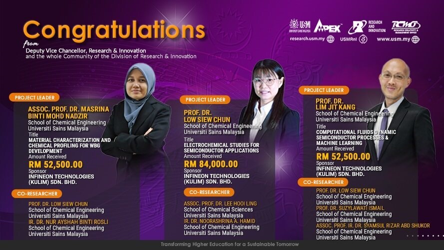 eposter CONGRATULATIONS SPONSOR INFINEON TECHNOLOGIES KULIM SDN BHD