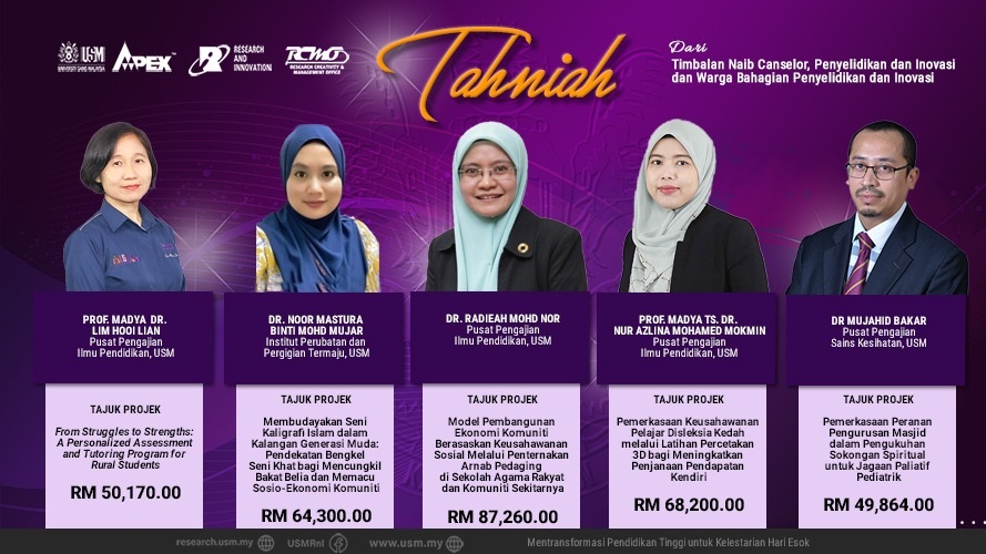 eposter TAHNIAH PENERIMA GERAN  DANA  INOVASI KAJIAN SOSIAL I