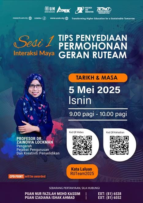 eposter HEBAHAN SESI 1 INTERAKSI MAYA TIPS PENYEDIAAN PERMOHONAN GERAN RUTEAM TAHUN 2025