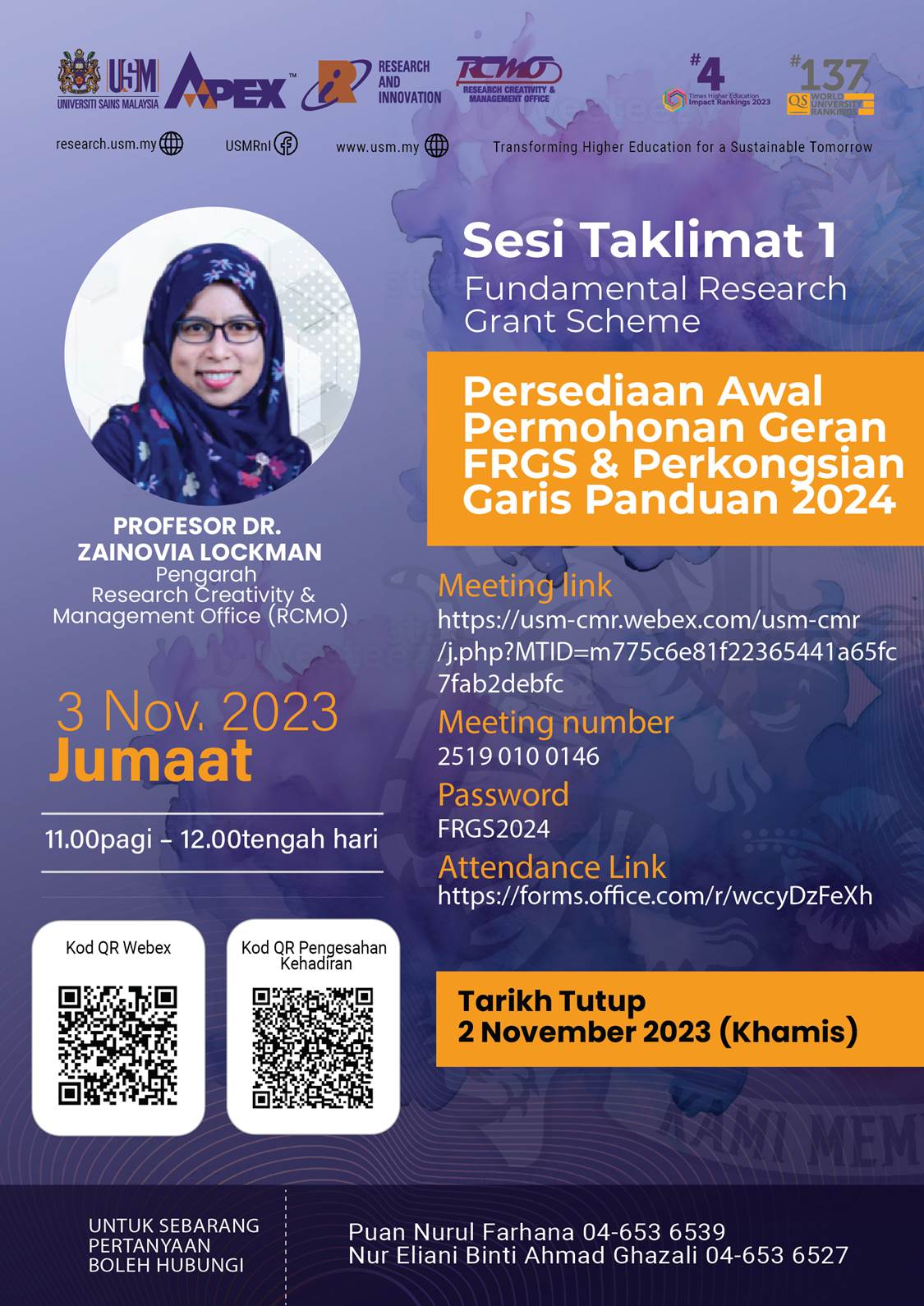 eposter SESI TAKLIMAT 1 FRGS BAGI TAHUN 2024 KEMENTERIAN PENDIDIKAN TINGGI KPT