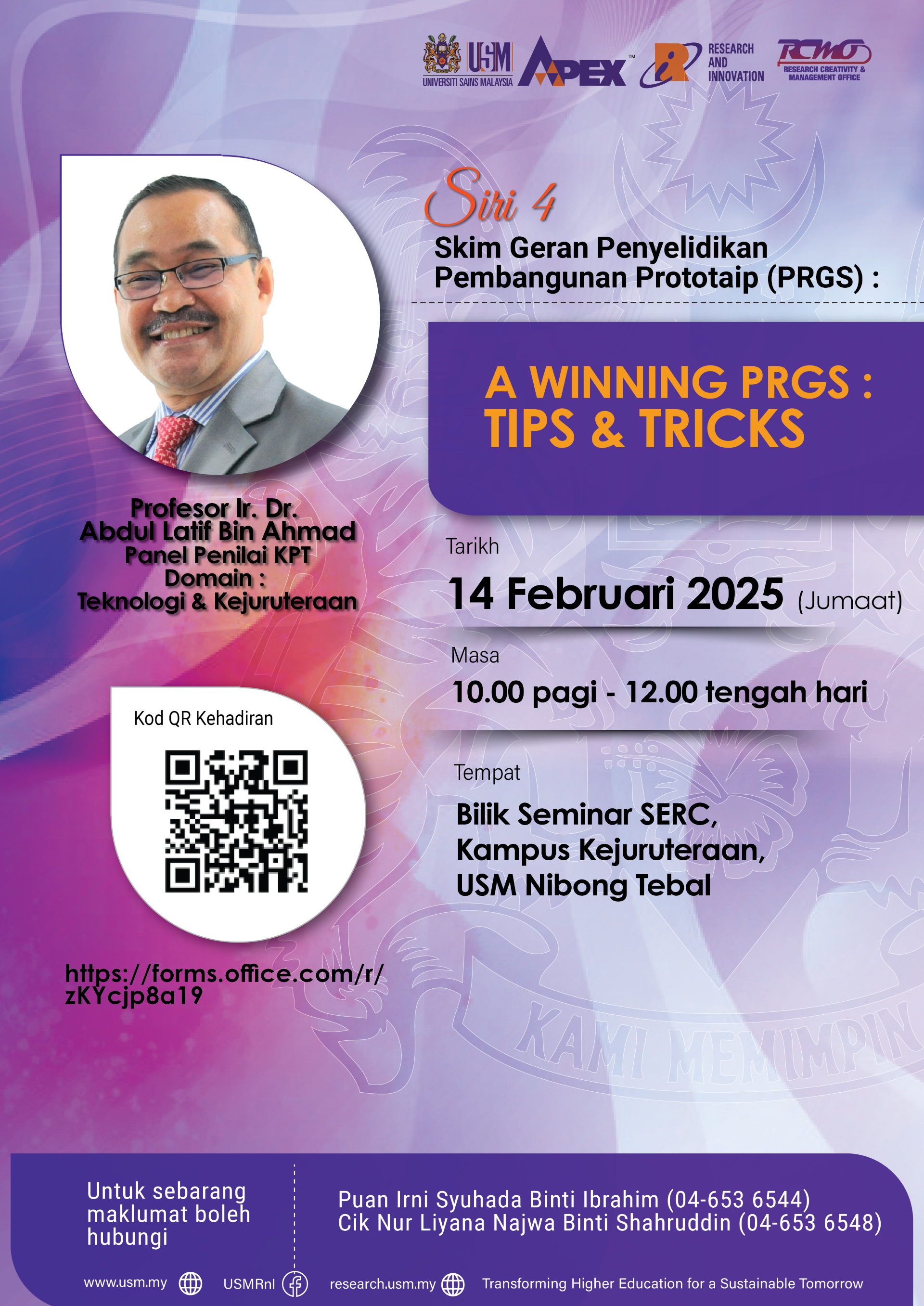 eposter SIRI IV PRGS KPT A WINNING PRGS TIPS TRICKS UNTUK PERMOHONAN PRGS TAHUN 2025