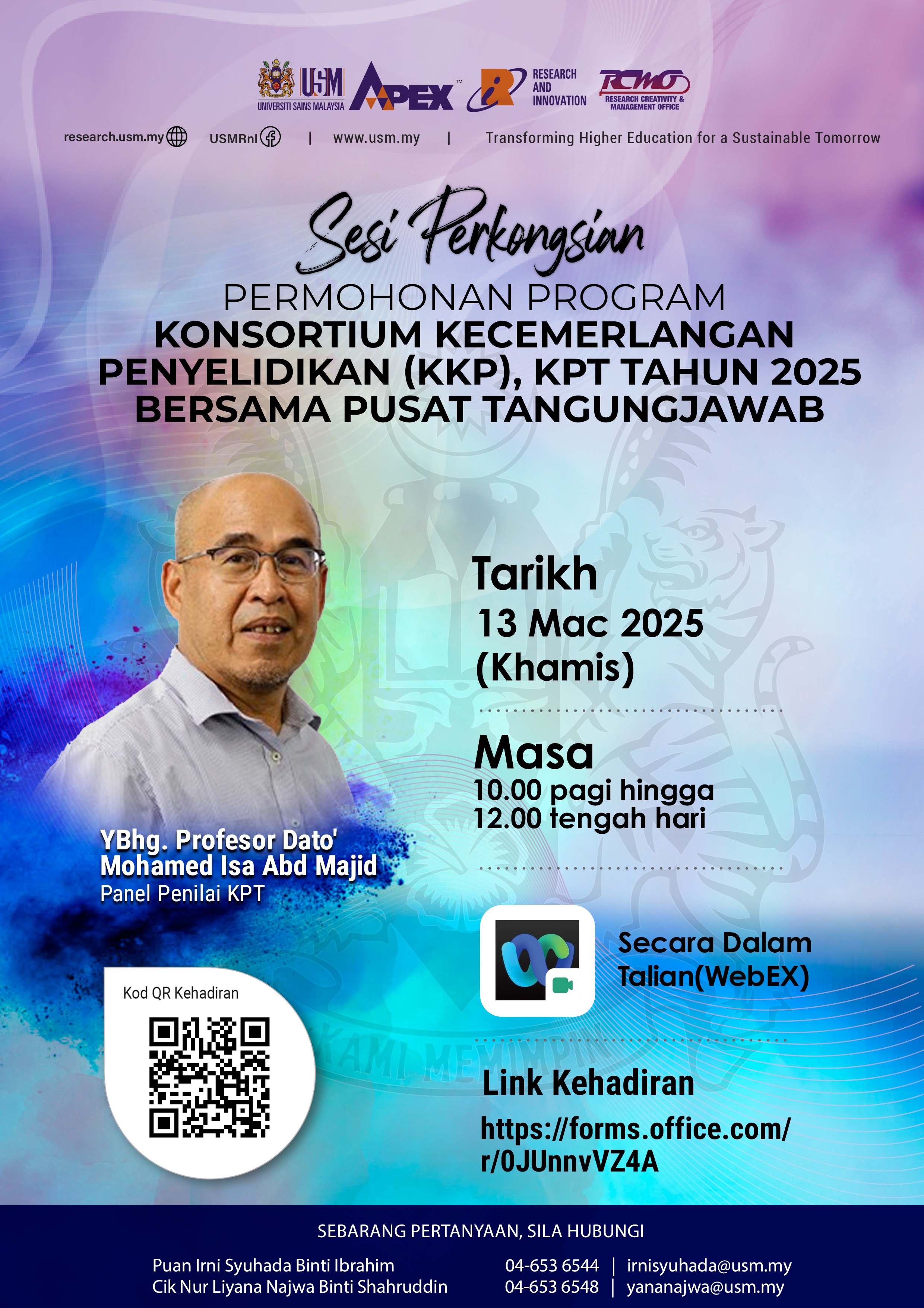 eposter TAKLIMAT PERKONGSIAN UNTUK PERMOHONAN PROGRAM KKP KPT TAHUN 2025