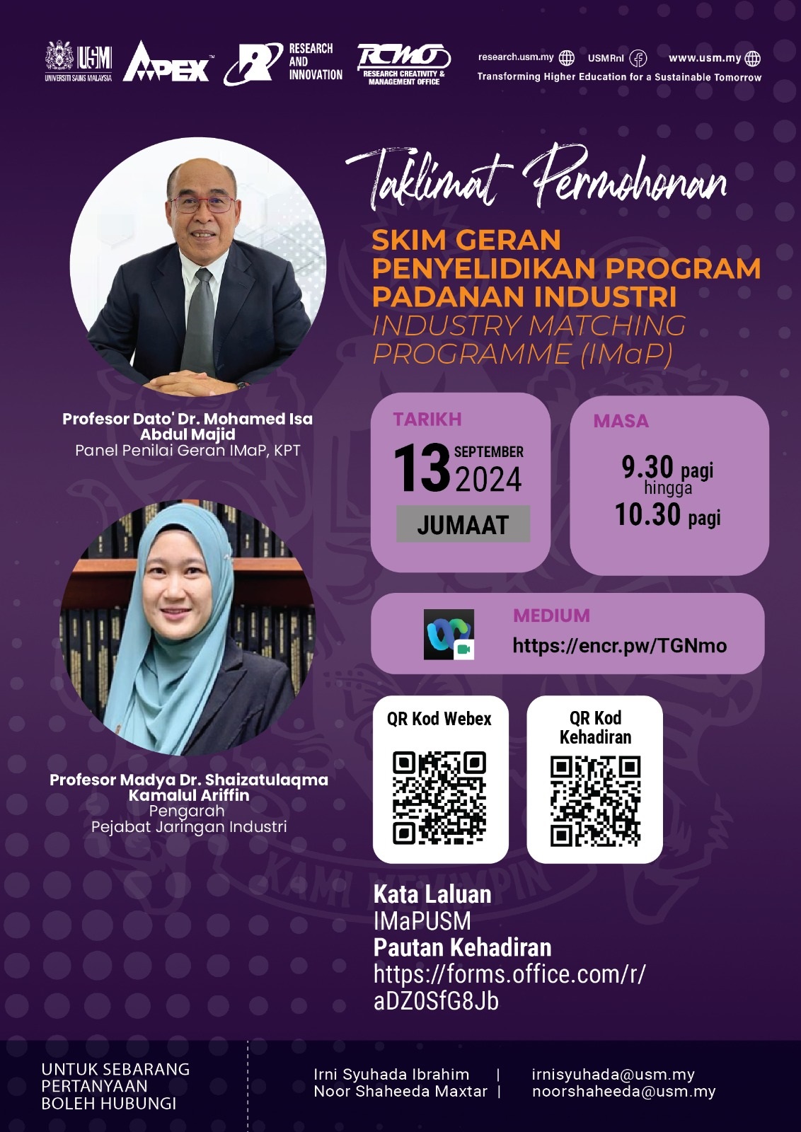 eposter SESI TAKLIMAT DAN PROGRAM PROMOSI PUBLIC PRIVATE RESEARCH NETWORK PPRN 2.0 BAGI FASA 2 TAHUN 2024