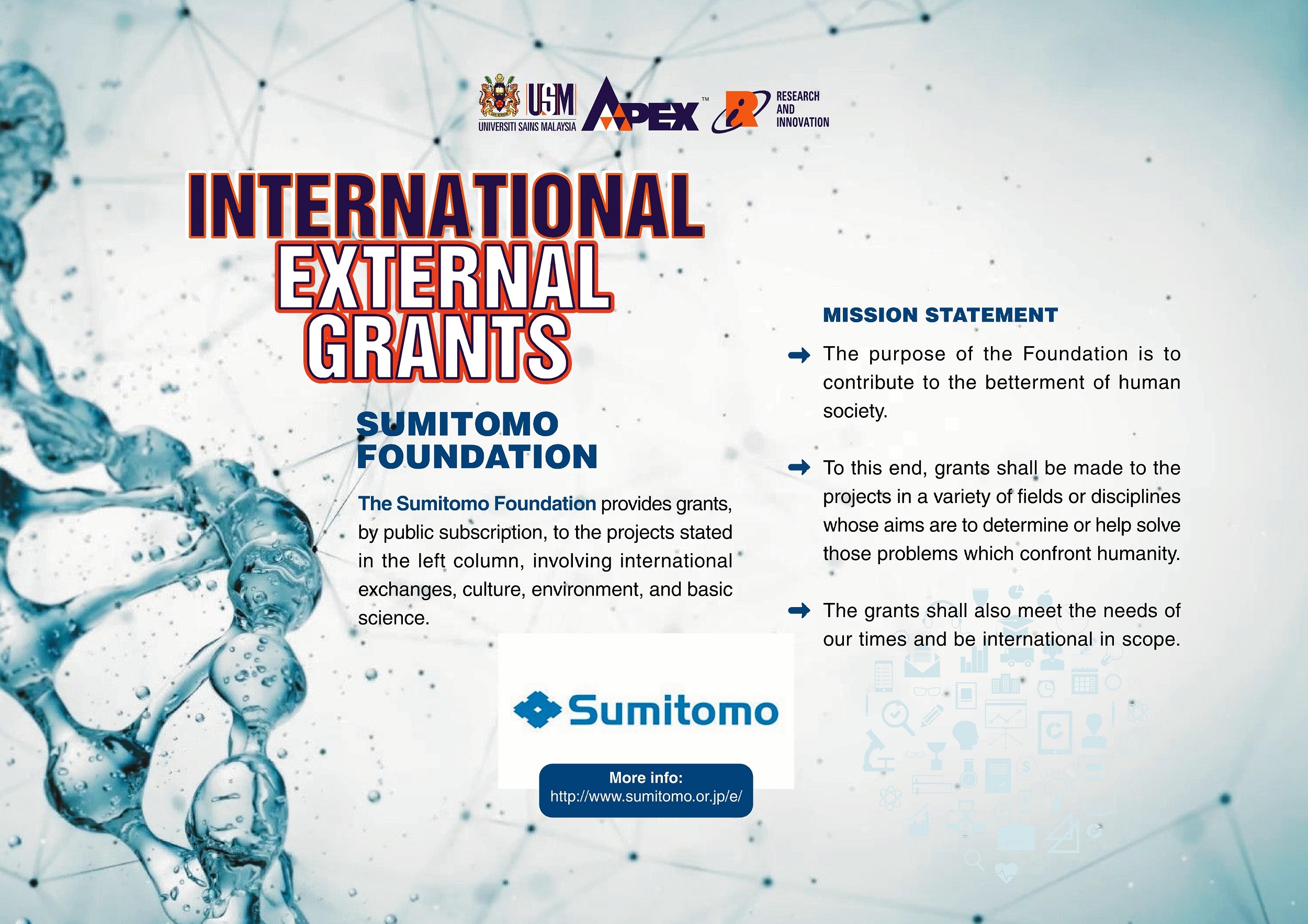 Poster External Grants International SUMITOMO FOUNDATION edited